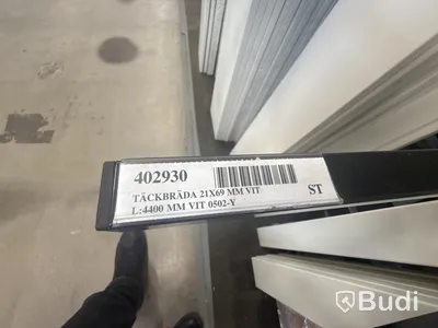 12 st. Täckbräda 21x69 mm vit l:4400 mm vit 0502-y, 402930