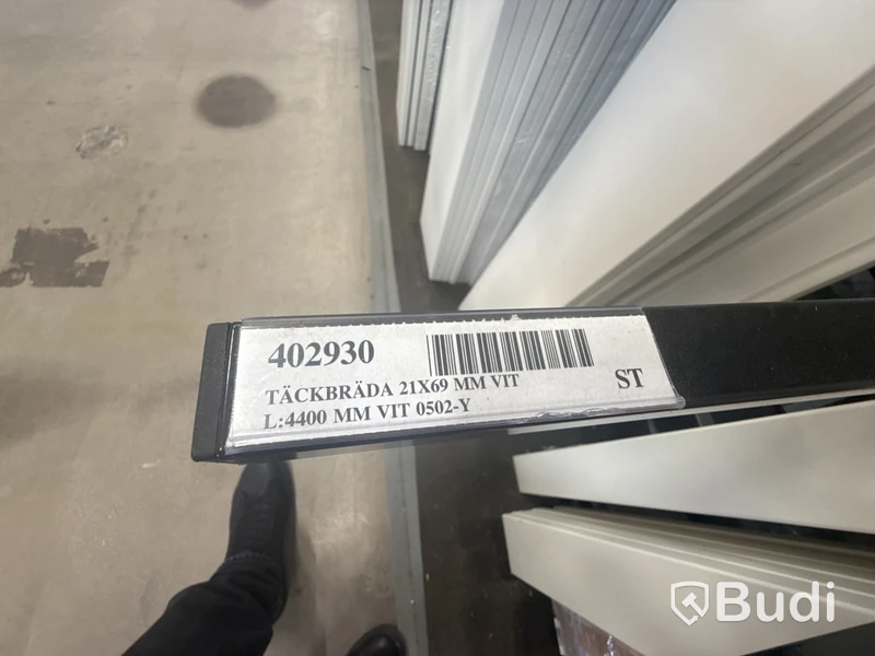 12 st. Täckbräda 21x69 mm vit l:4400 mm vit 0502-y, 402930