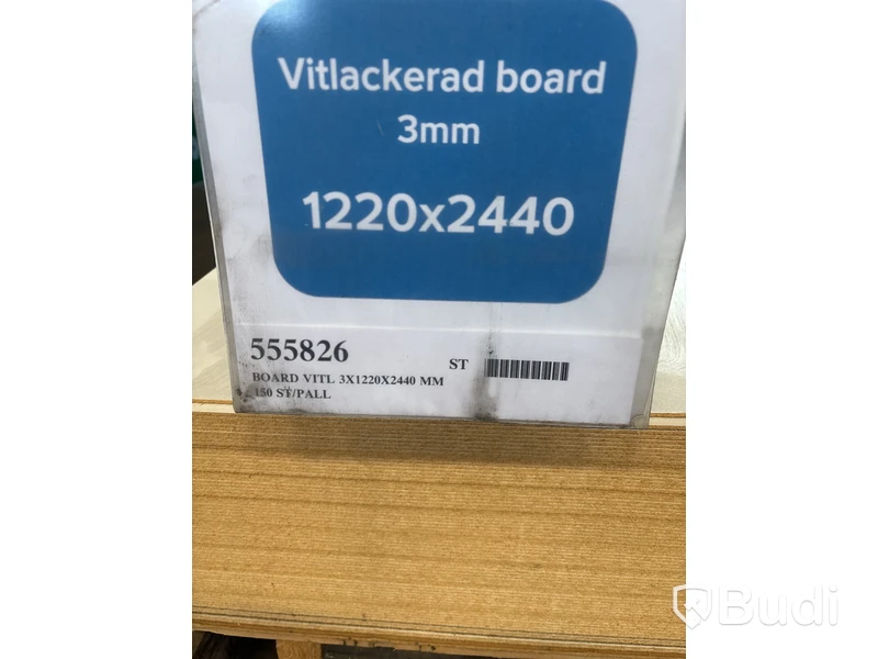 70 st. Träfiberskiva/Board - Vit, 3X1220X2440 mm, 555826