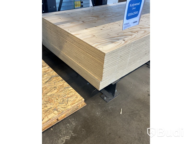 19 st. Konstruktionsplywood, K-plywood Gran 20/70, 21X2500X1200MM, 77291624