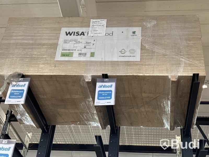 55 st. Konstruktionsplywood, Wisa-Spruce 20/70, 18X2500X1200 MM, 555723