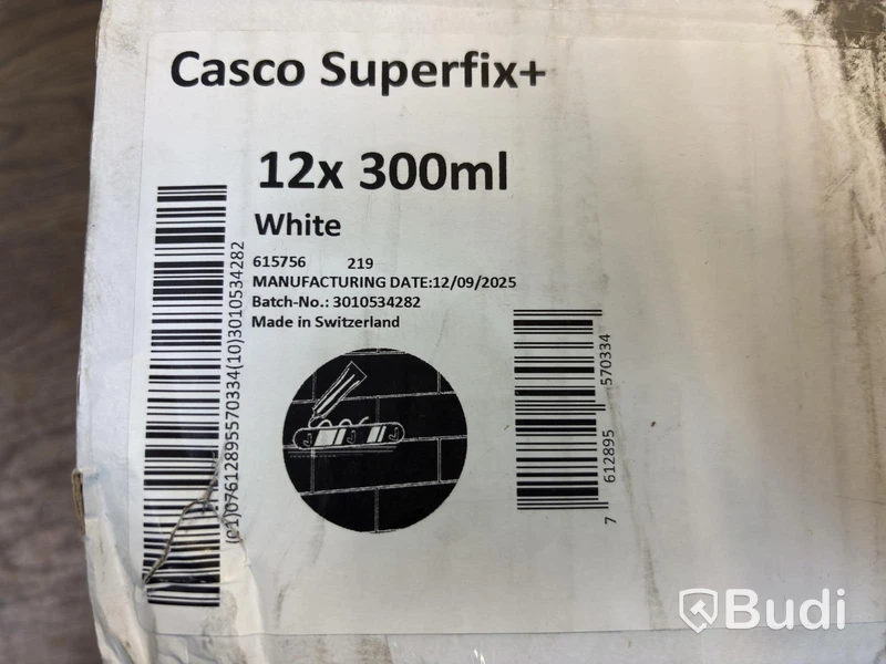 12 ST. MONTERINGSLIM CASCO SUPERFIX+, VIT 300ML 12ST