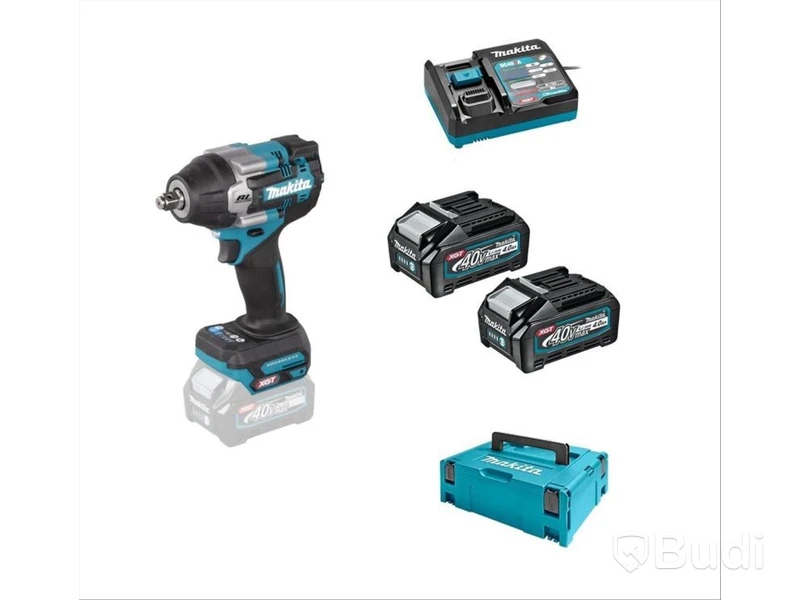 Mutterdragare Makita, TW007GM201 inkl. 2 st. batterier, snabbladdare och förvaringsväska.
