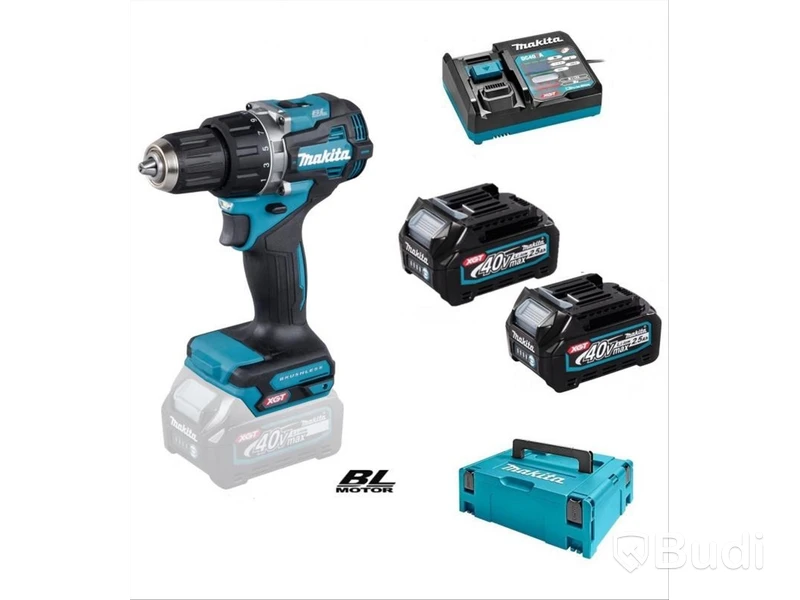 Borrskruvdragare Makita, DF002GD201 inkl. 2 st. 2,5Ah batterier, snabbladdare och förvaringsväska