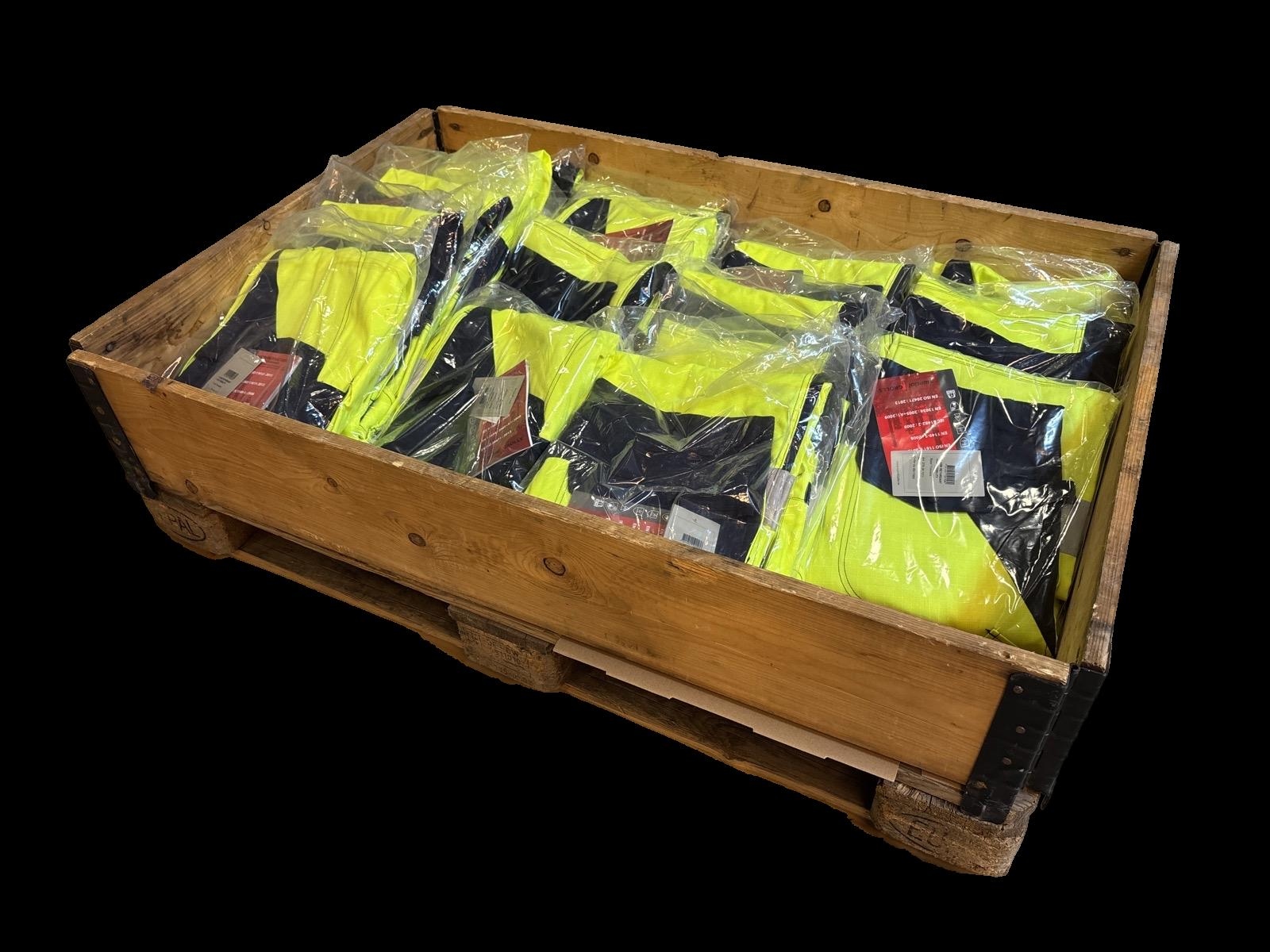 PARTI MED FLAMSKYDDSBYXOR BJÖRNKLÄDER, HIVIS BYXA KLASS 2 CO/P/AS GUL, OLIKA STORLEKAR