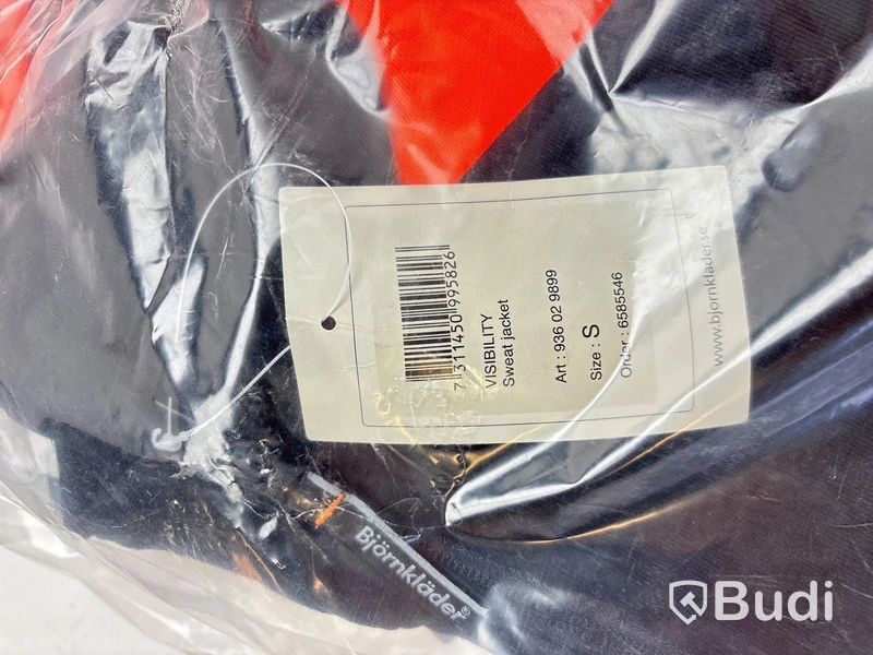 6 st. Sweatshirt Björnkläder, Teknik, svart/orange, olika storlekar