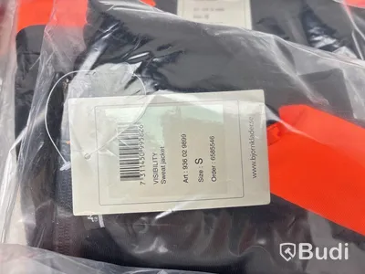 6 st. Sweatshirt Björnkläder, Teknik, svart/orange, olika storlekar