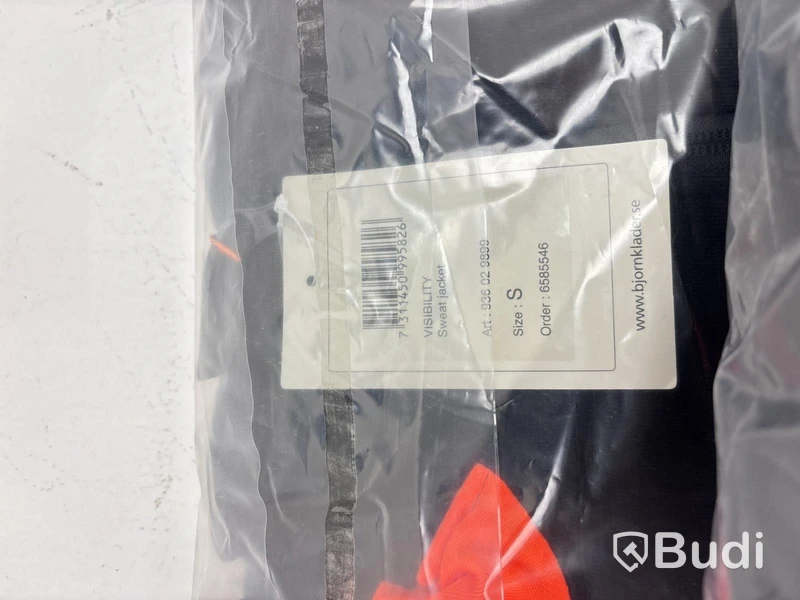 6 st. Sweatshirt Björnkläder, Teknik, svart/orange, olika storlekar