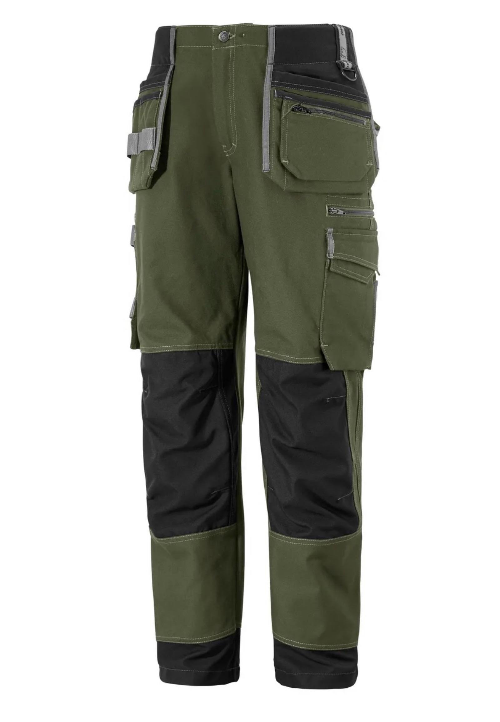 7 st. Arbetsbyxa Björnkläder, Carpenter Jubileum 2, grön, stl. D100