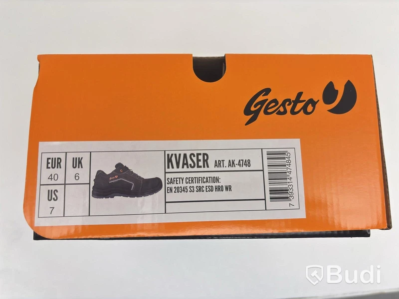 (NEW) Gesto Kvaser safety shoes with waterproof membrane - 60 pairs in total, size 40