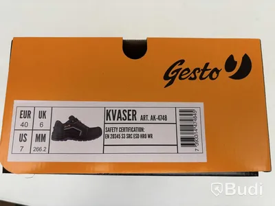 (NEW) Gesto Kvaser safety shoes with waterproof membrane, size 40 - total 60 pairs