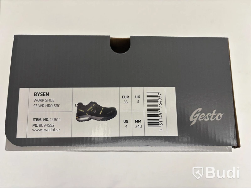 (NEW) Bysen S3 waterproof safety shoes with BOA, size 36 - total 28 pairs