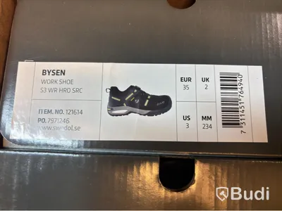(NEW) 60 pairs, BYSEN S3 waterproof safety shoes, with BOA, size 35
