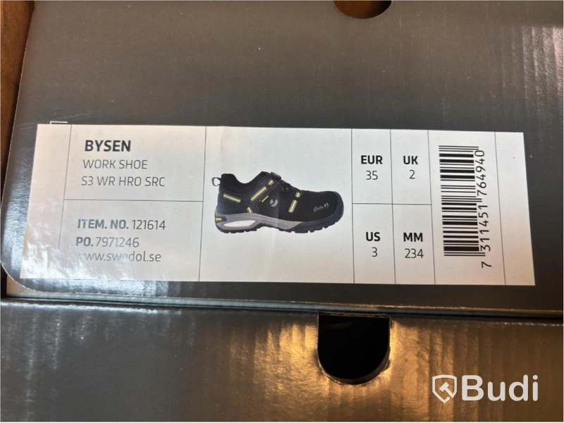 (NEW) 60 pairs, BYSEN S3 waterproof safety shoes, with BOA, size 35