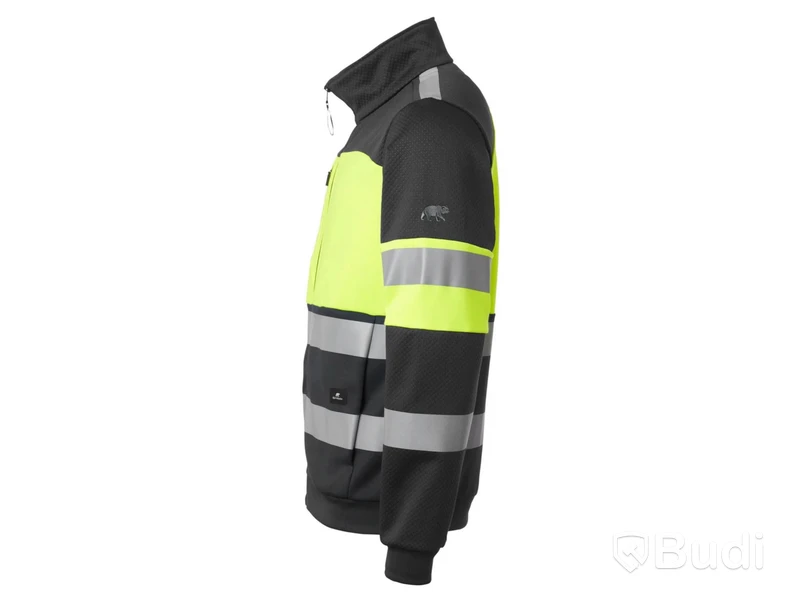 Ziptröja Björnkläder, sweatshirt neo fullzip varsel klass 1 svart/gul.