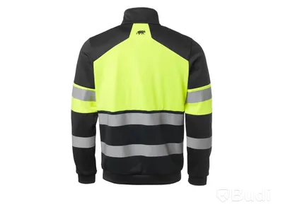 Ziptröja Björnkläder, sweatshirt neo fullzip varsel klass 1 svart/gul.