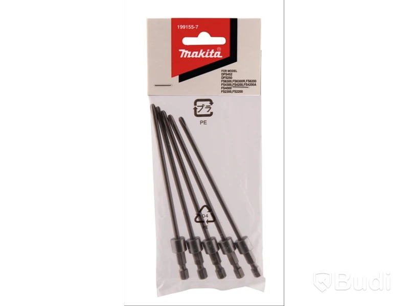 4 st. pkt. Skruvbits Makita, 199155-7, 130 mm