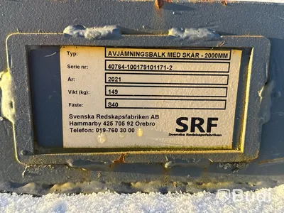 Avjämningsbalk med skär SRF | 2000 mm | S40 | 2021