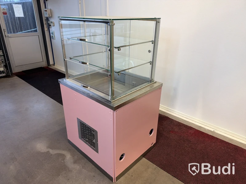 Kyldisplay Nova Meta, glasfront, rosa bas