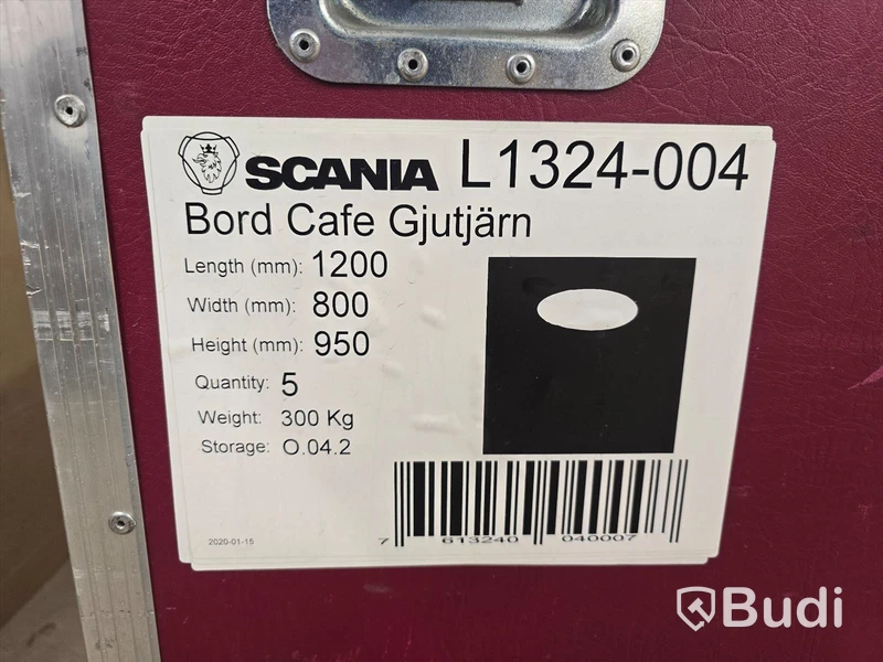 11 st. Cafébord med gjutjärnsfot | Scania
