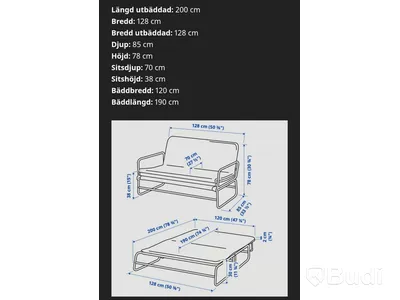 Bäddsoffa och kontorsmöbler