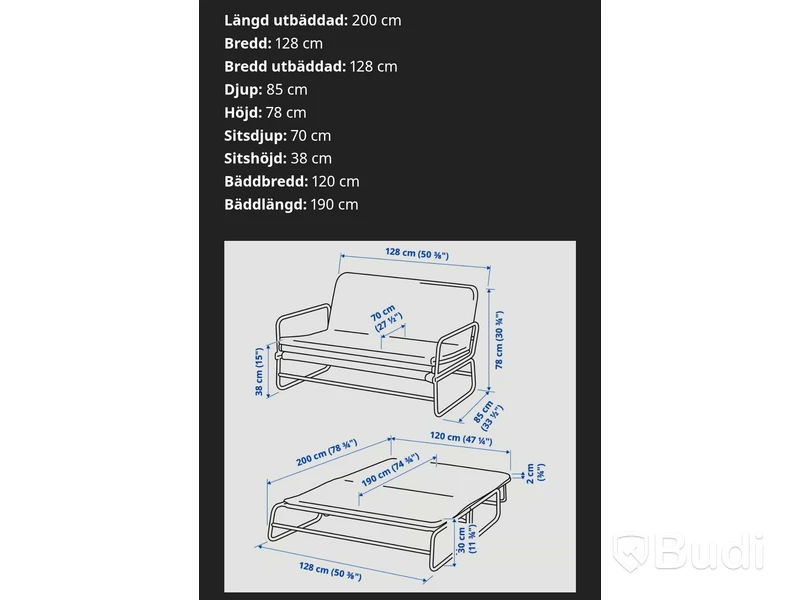Bäddsoffa och kontorsmöbler
