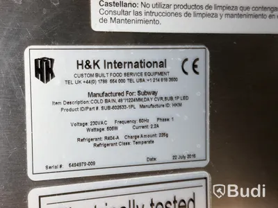 Exponeringskyl/saladette med ränna - H&K International