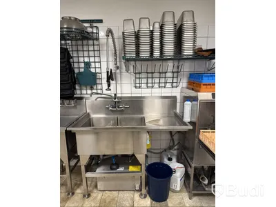 Rostfri diskbänk med ho & duschblandare