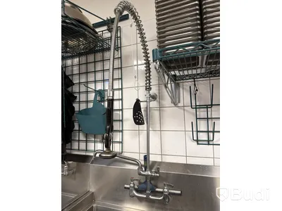 Rostfri diskbänk med ho & duschblandare