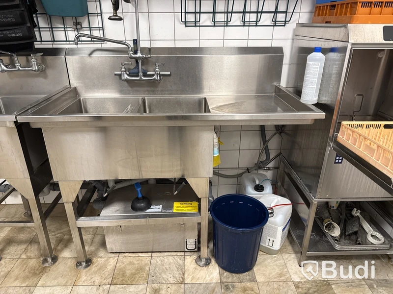 Rostfri diskbänk med ho & duschblandare