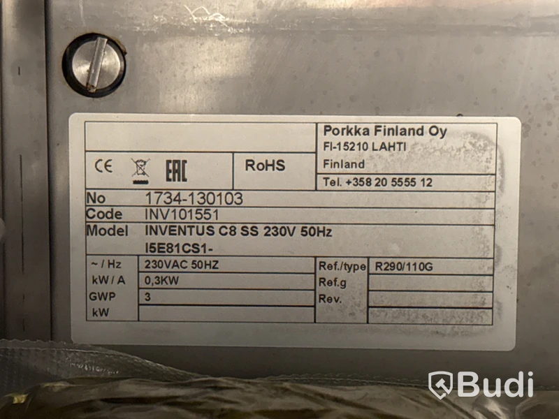 Kylskåp Porkka Inventus C8 SS