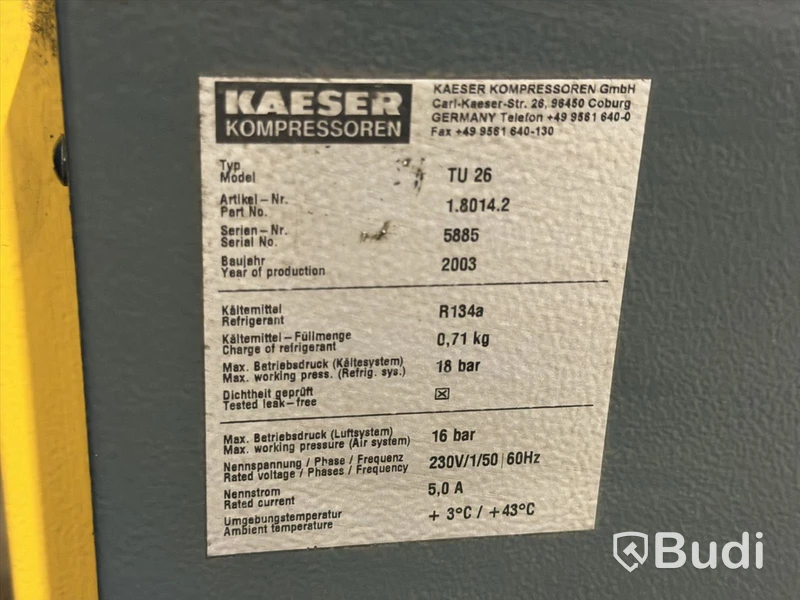 Kompressor Kaeser Tu 26