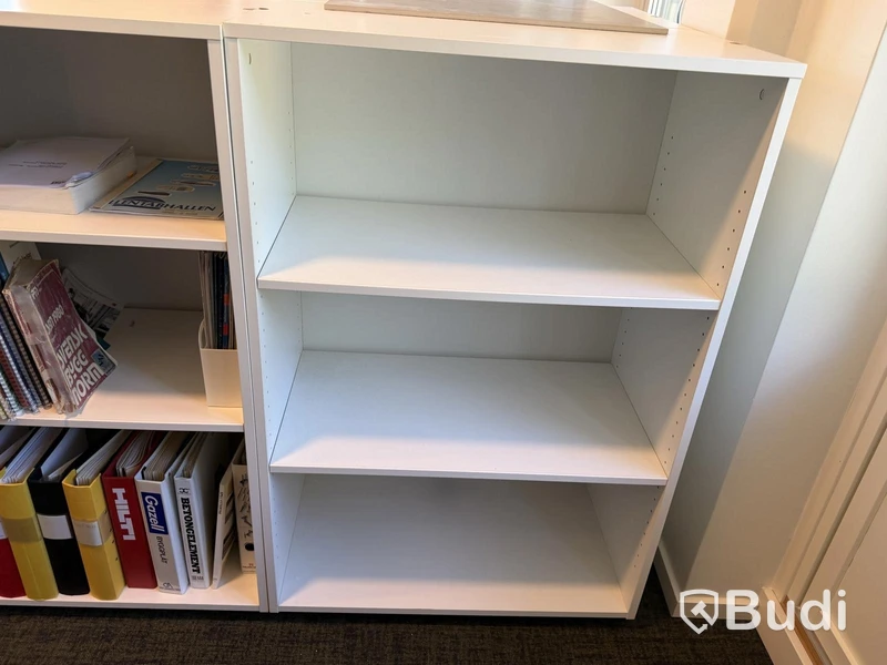 10 st bokhyllor, IKEA, 80 cm, med tillbehör