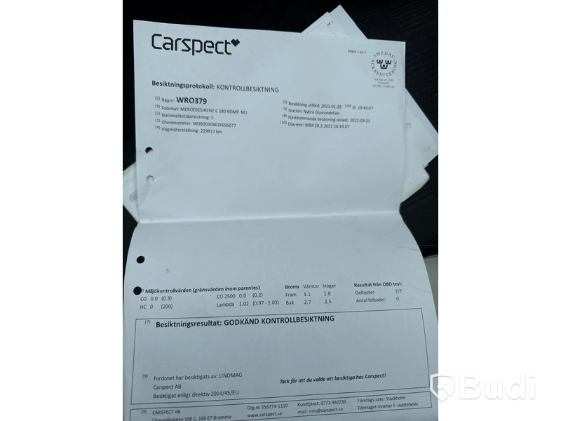 MERCEDES-BENZ C 180 KOMP -05 (27000km) Renoveringsobjekt