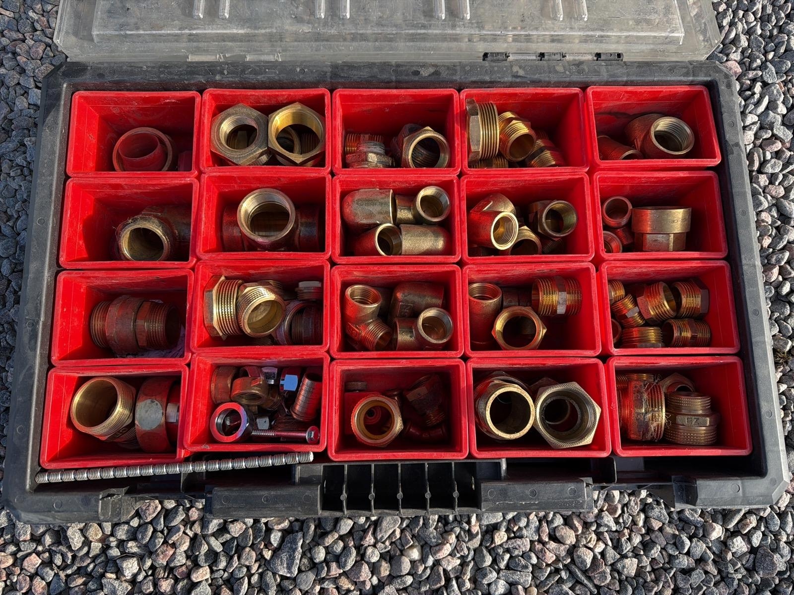 Rördelar, mässing, parti