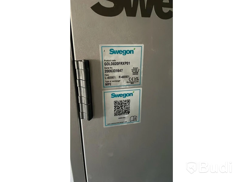Ventilationsaggregat Swegon, GOLD RX (2022)