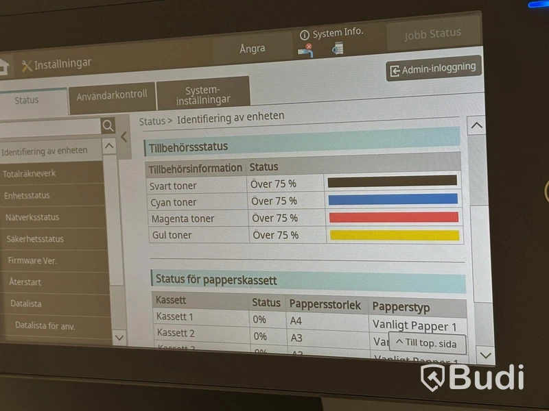 Multifunktionsskrivare Sharp BP-50C26, med extra pappersfack