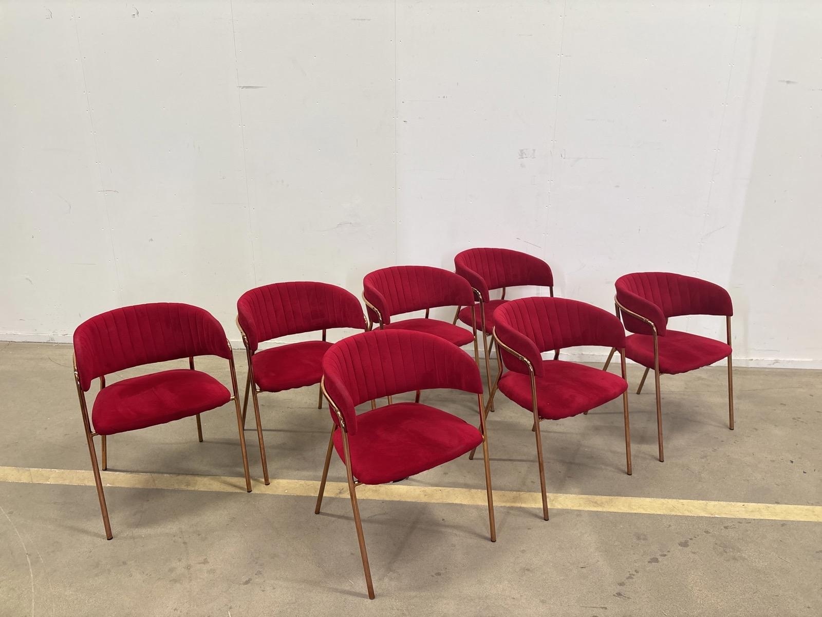 7 st. Stolar, röda
