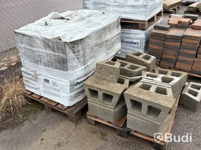 Stort parti marksten, skiffer, gatsten, gravstensmaterial etc.