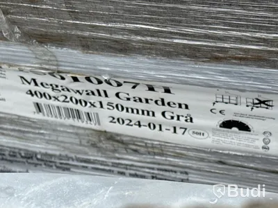 Stort parti marksten, skiffer, gatsten, gravstensmaterial etc.