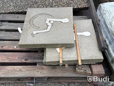 Stort parti marksten, skiffer, gatsten, gravstensmaterial etc.