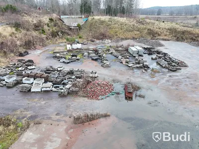 Stort parti marksten, natursten, gatusten & råmaterial till gravstenar