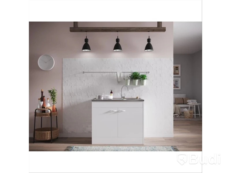 TVÄTTBÄNK RESPEKTA SAMARA MED 2 SKÅPSDÖRRAR 100X60CM VIT