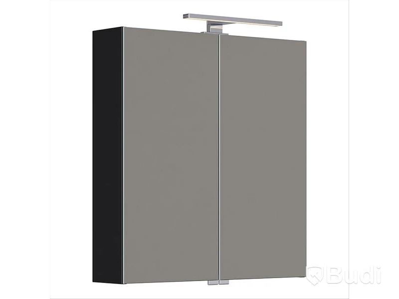 SPEGELSKÅP CAMARGUE FRI MED BELYSNING SVART 60CM