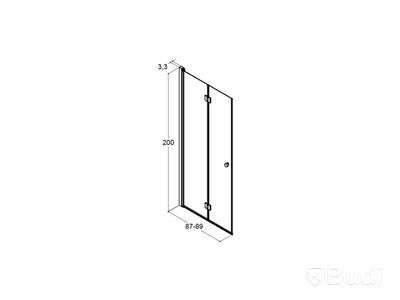DUSCHDÖRR SCANBAD FLEXI VIKDÖRR SATIN/KLAR 90CM