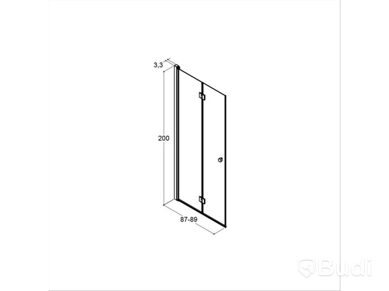 DUSCHDÖRR SCANBAD FLEXI VIKDÖRR SATIN/KLAR 90CM