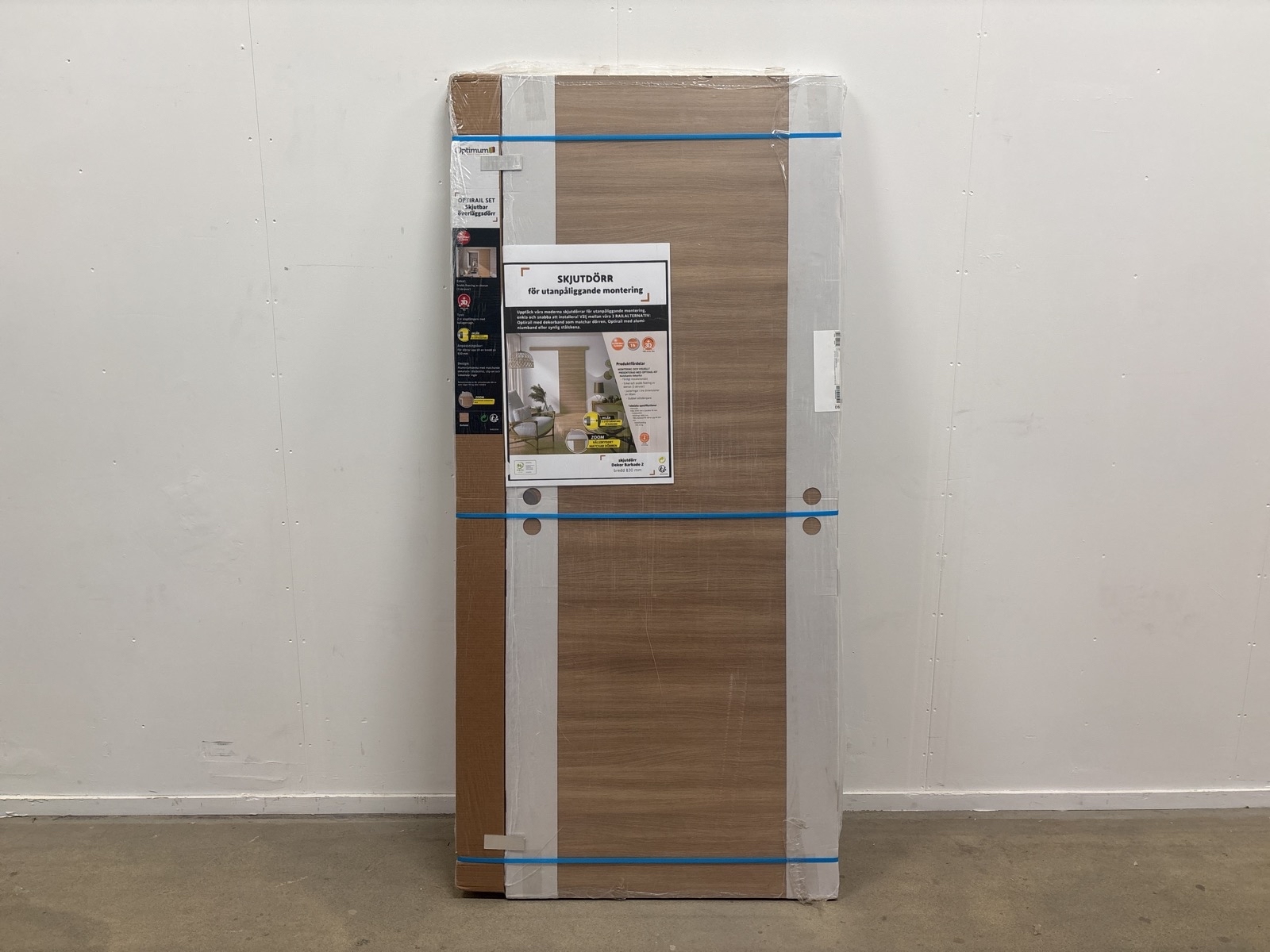 SKJUTDÖRR OPTIMUM BARBADE MED SOFTCLOSE 2040X830MM TRÄ