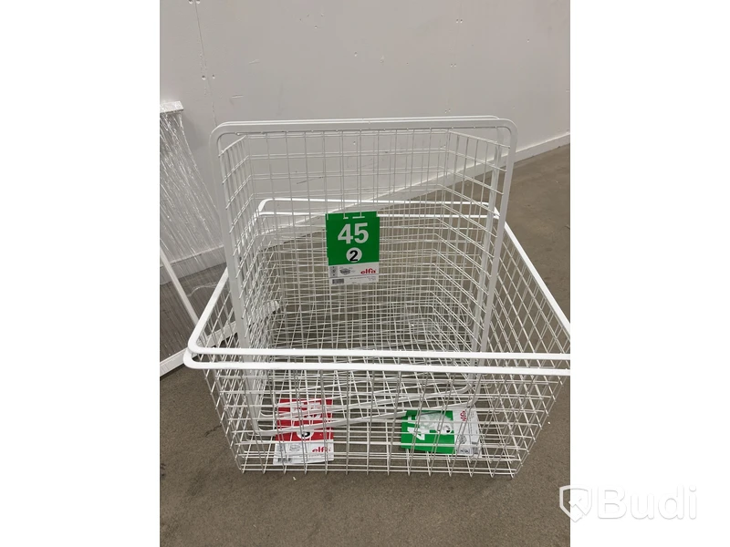 BACKSTATIV ELFA MESH 45/74 VIT inkl. extra trådbackar i olika storlekar
