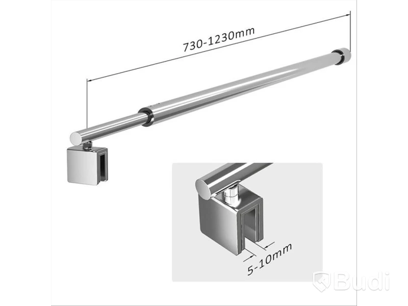 DUSCHVÄGG NORTIQ NEW YORK MED SVART RAM 80CM