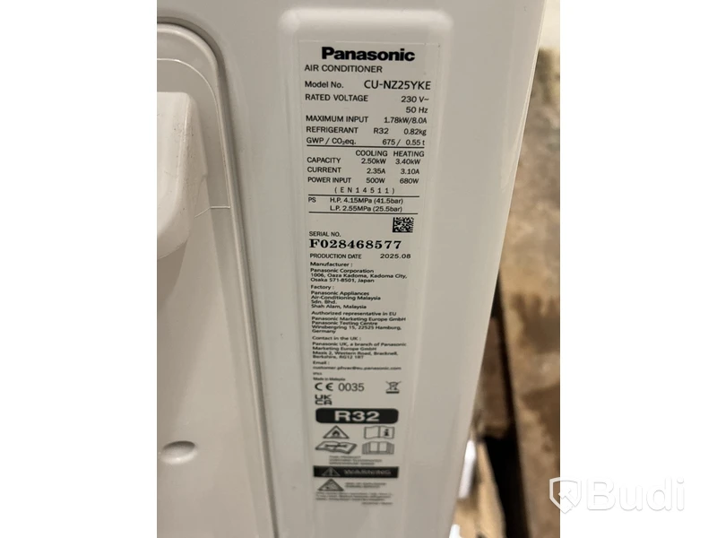LUFTVÄRMEPUMP PANASONIC NZ25YKE UTEDEL